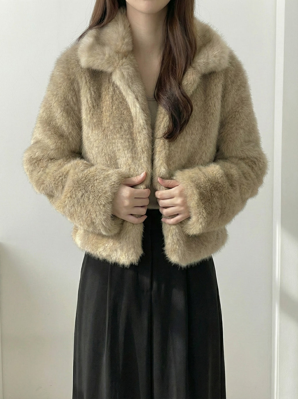 フェイクファーショートジャケット