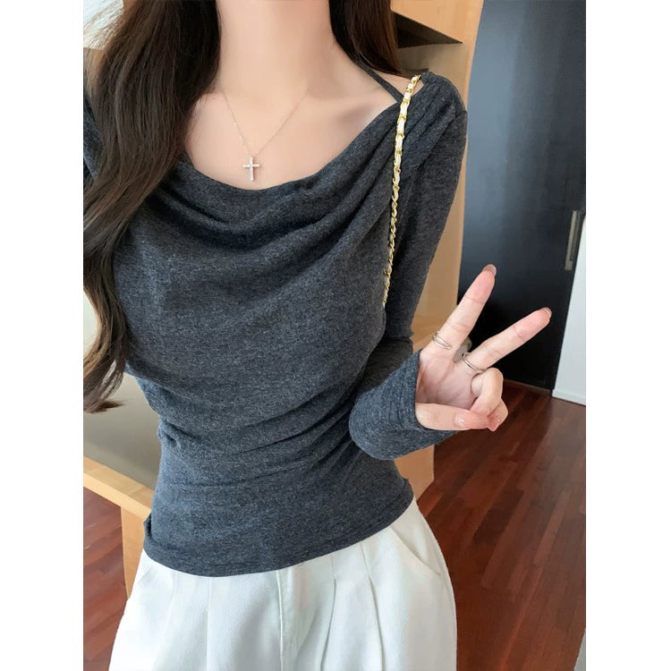 ドレープネックフィットトップ