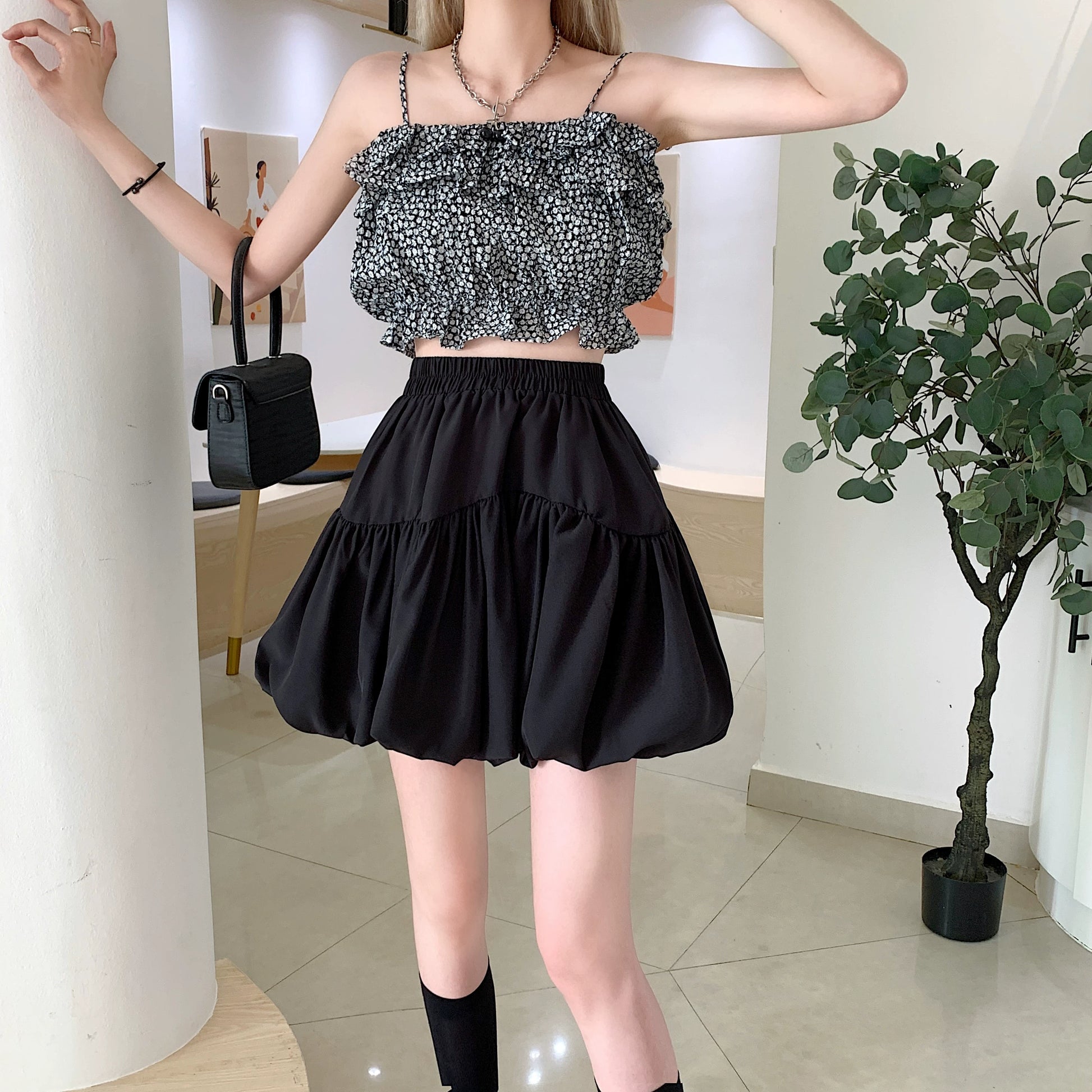 プリーツバルーンスカート