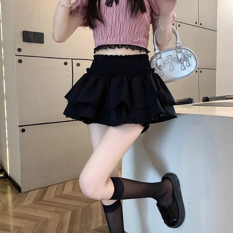 フリルティアードミニスカート