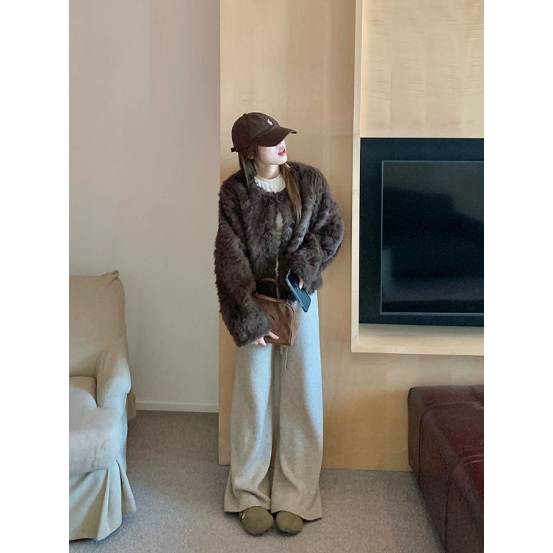 フェイクファーショートジャケット