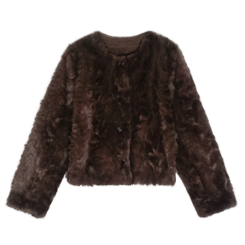 フェイクファーショートジャケット