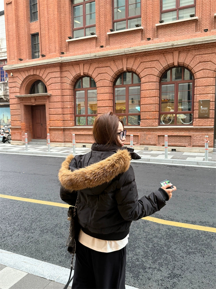 ボリュームファーフードパッファージャケット