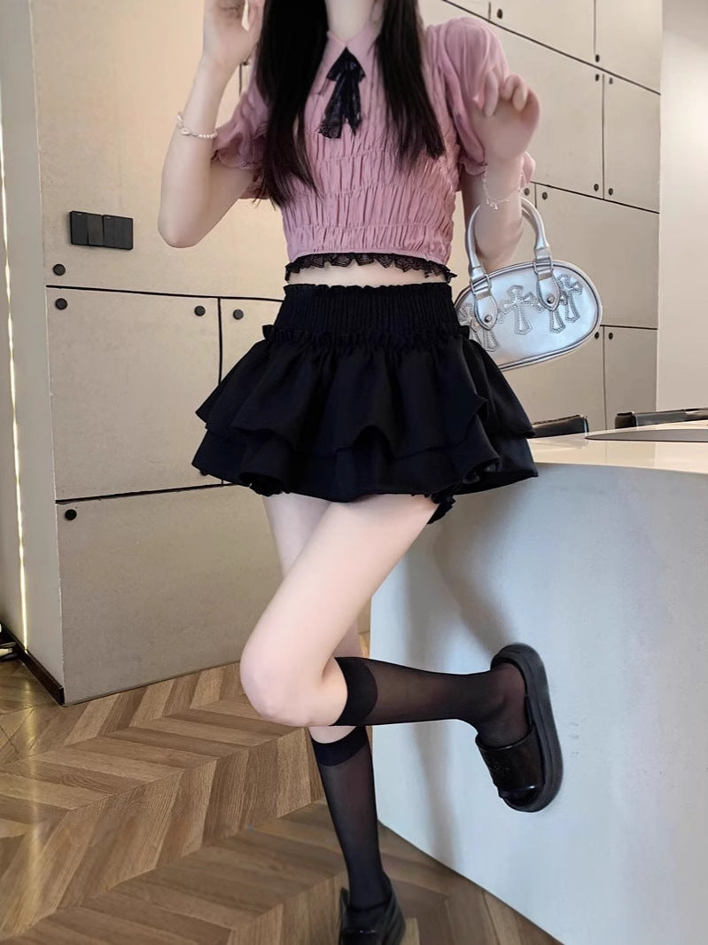 フリルティアードミニスカート