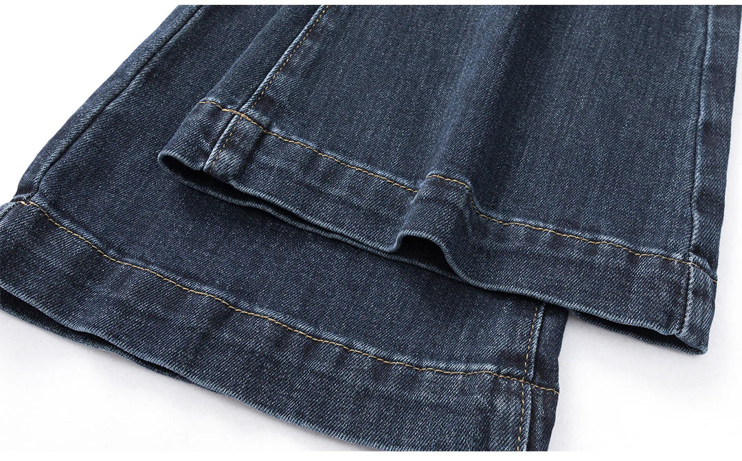 スリムラインベルトフレアデニム