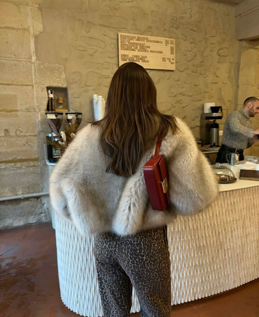 フェイクファーショートジャケット