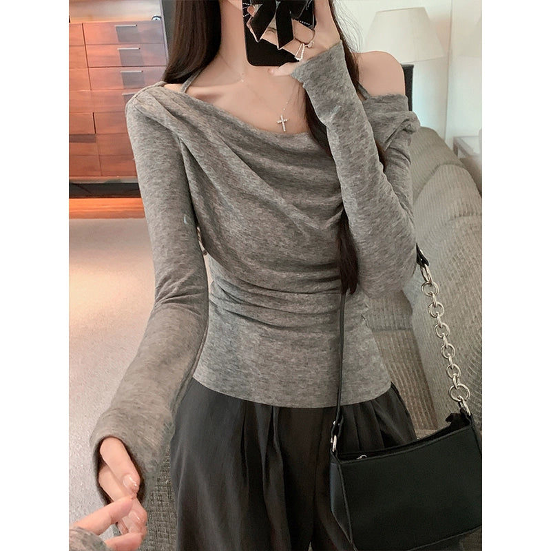 ドレープネックフィットトップ