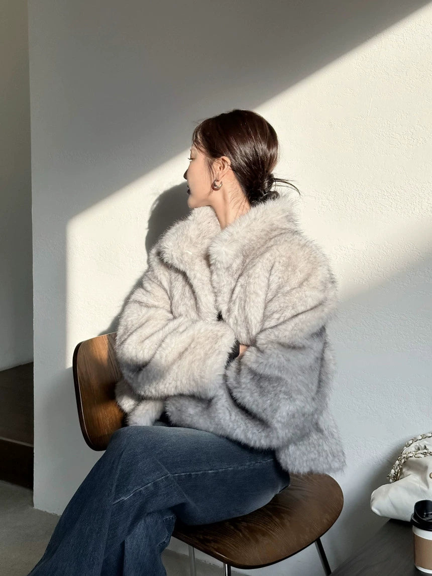 フェイクファーショートジャケット