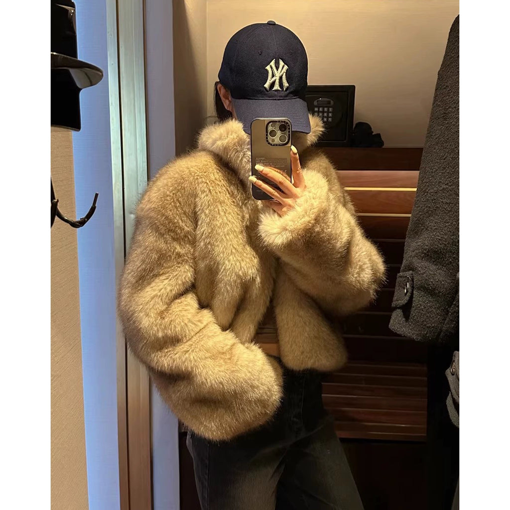 フェイクファーショートジャケット