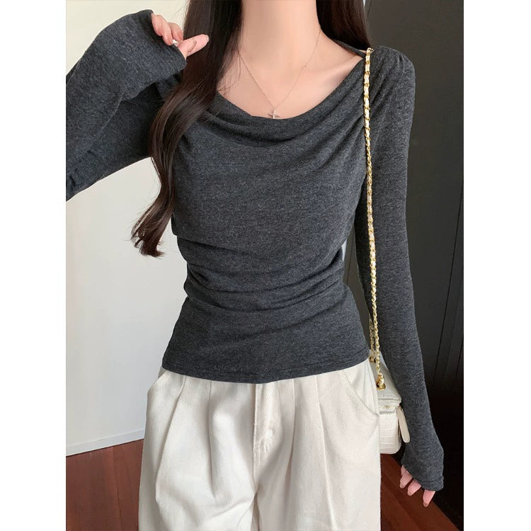 ドレープネックフィットトップ