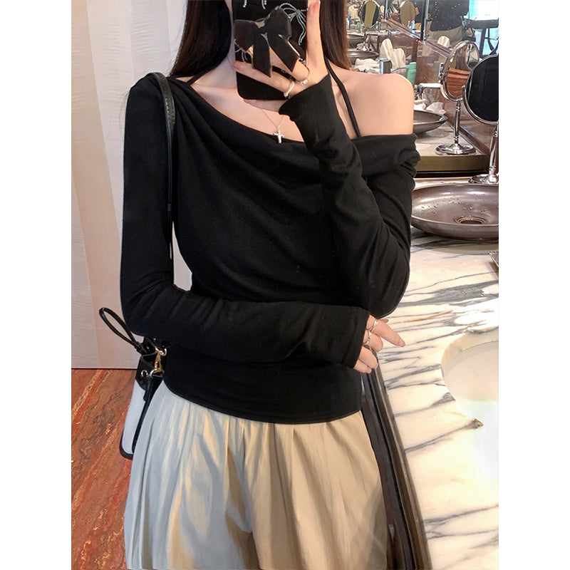 ドレープネックフィットトップ