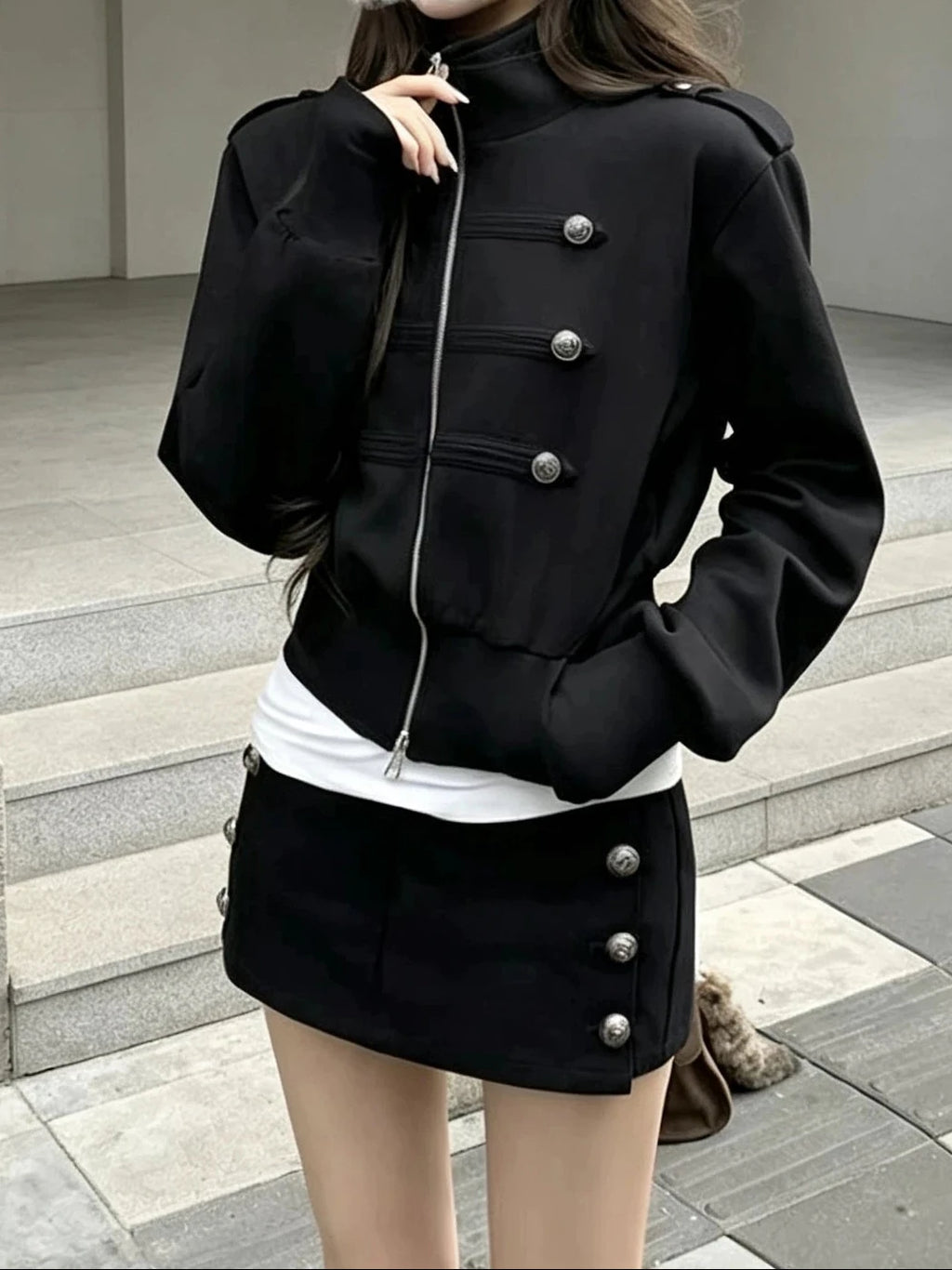 ナポレオンジップスウェット＆ミニスカート