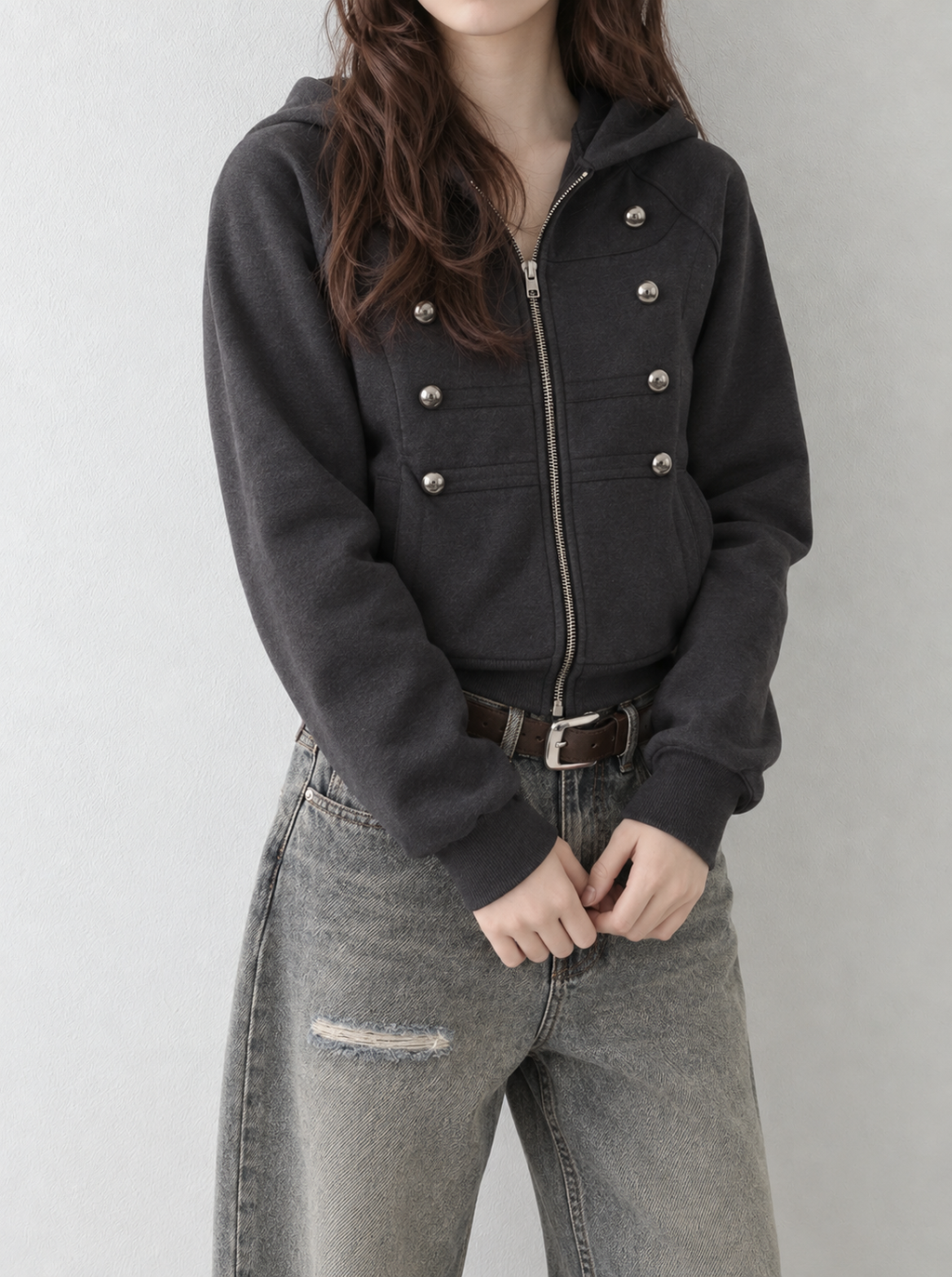 ナポレオンショートジップパーカー